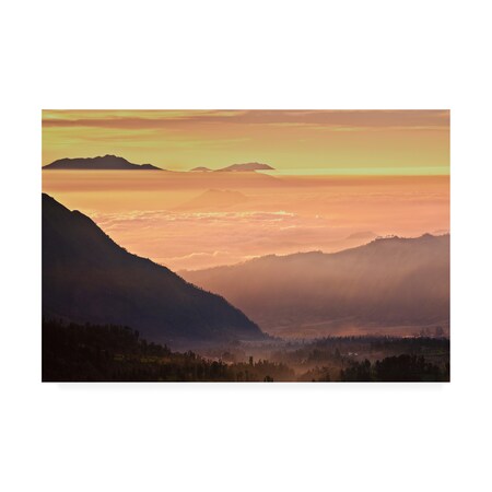 Trademark Fine Art Dan Ballard 'Fog Mountains' Canvas Art, 30x47 ALI45669-C3047GG